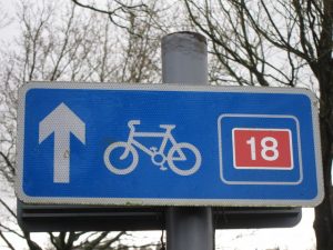 National Cycle Route 18 sign