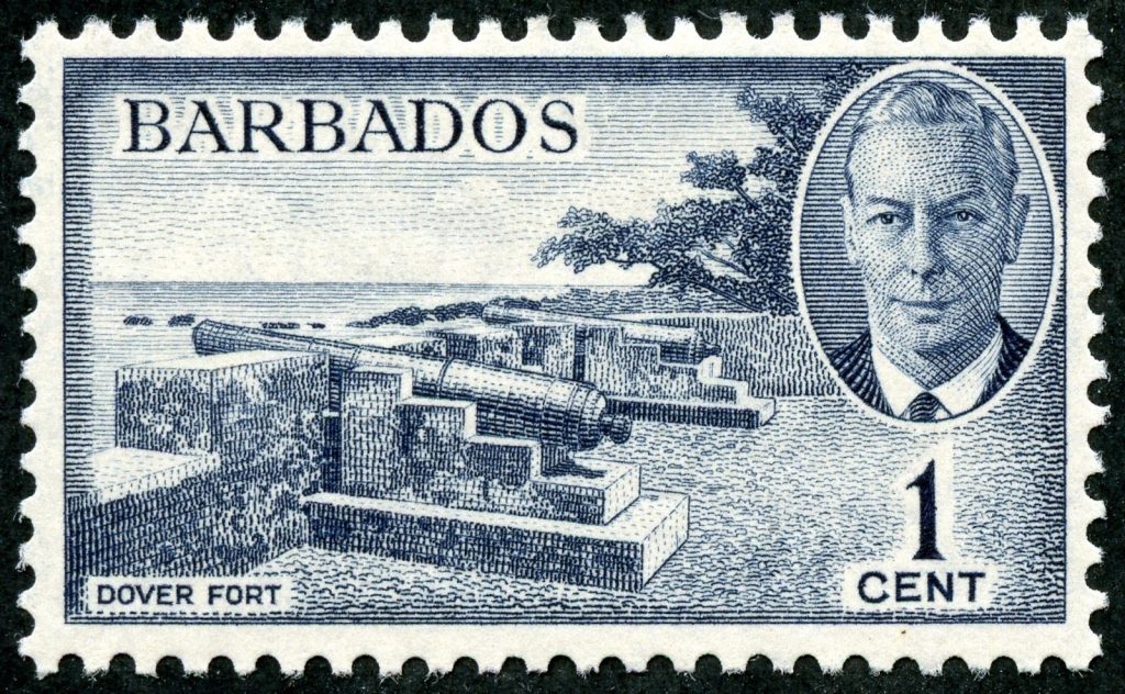 Dover Fort Barbados stamp George Browne Culverin