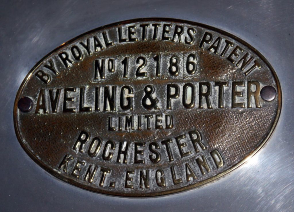 Plate Aveling & Porter 12186, PK 2684, 8/1928, Annie Laurie